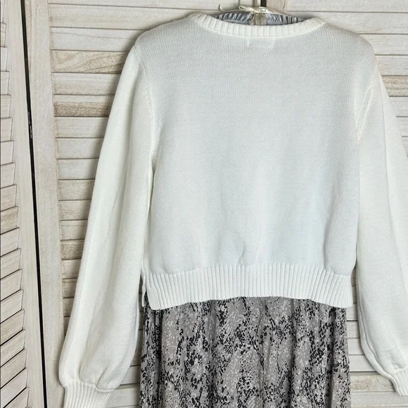 NWT Seraphine Nell Cable Knit Woven Maternity / Nursing Dress. Size 14 - Picture 6 of 12